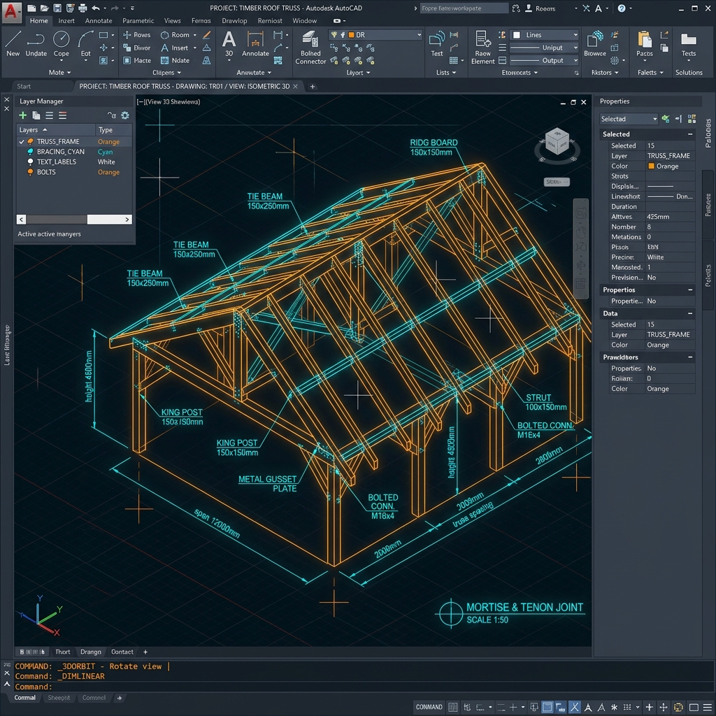 AutoCAD para Estruturas de Madeiras